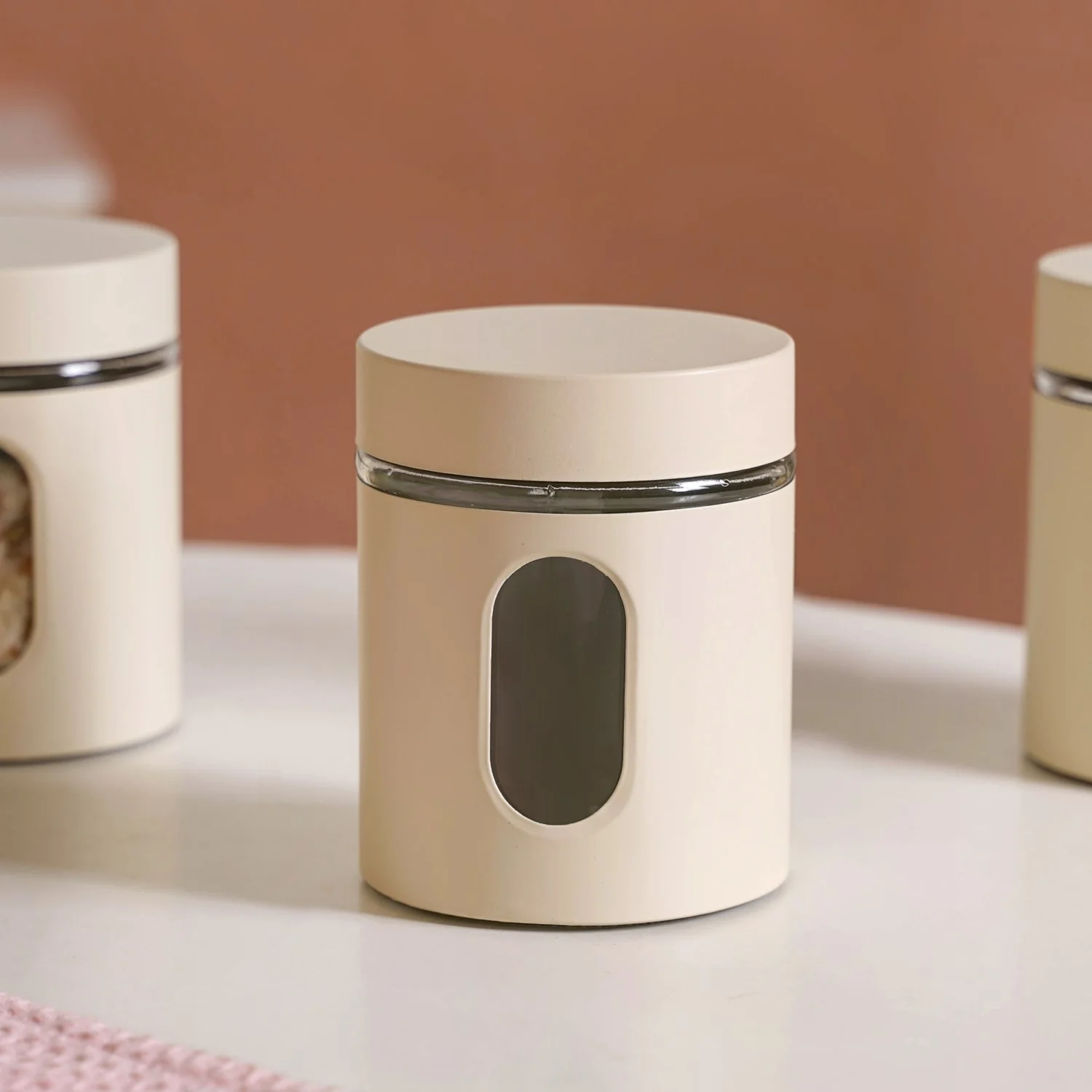 Winnie Smart Seal Metal Glass Kitchen Canisters Set Of 4 750ml - Image 6