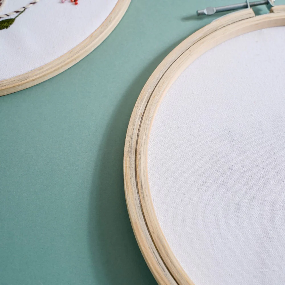 Winter Gloves Hand Embroidered Hoop Wall Hanging 10 Inch - Image 8