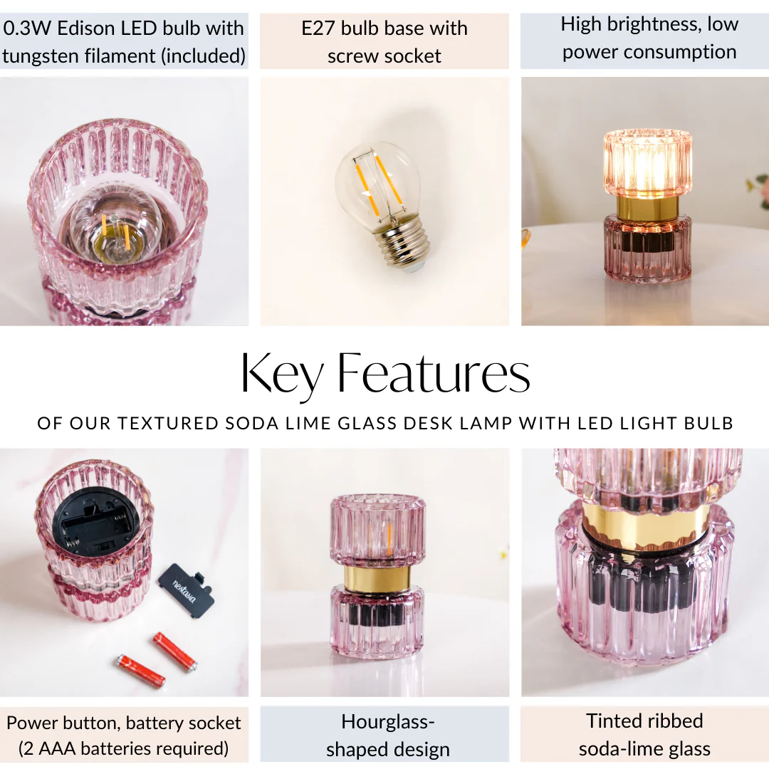 Wireless Decor Glass Lamp With LED Light Bulb - Image 5