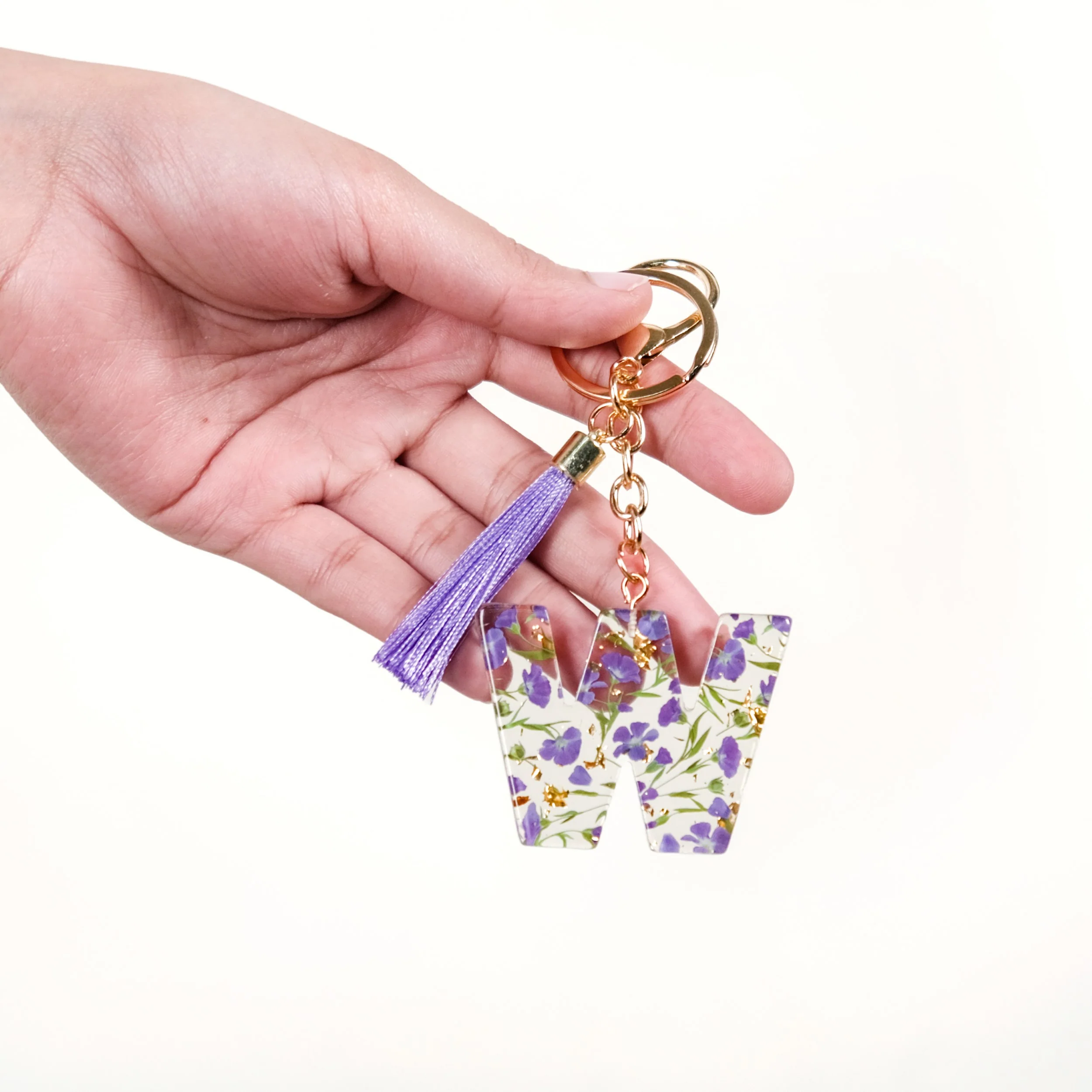 Wonderous Wildflower W Alphabet Keyring - Image 2