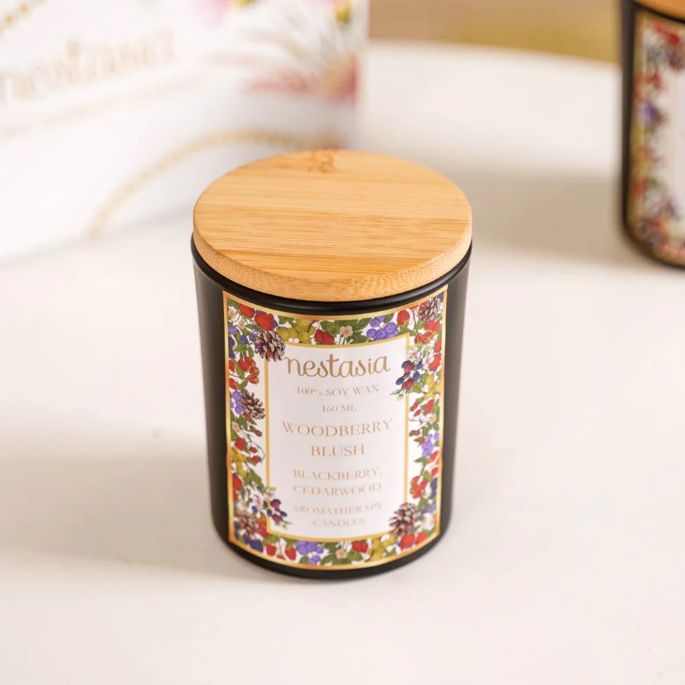 Woodberry Scented Candle Jar With Lid Set Of 2 - Image 4