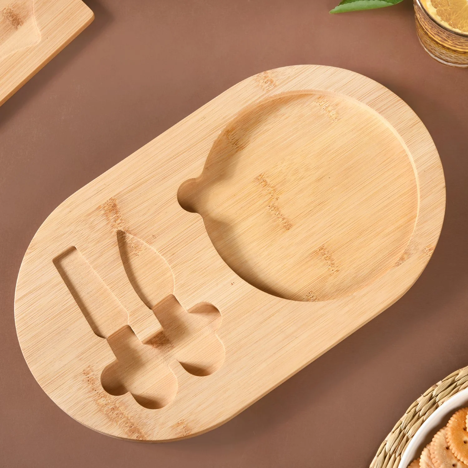 Wooden Cheese Platter Set With Marble Board And Cheese Cutlery - Image 8