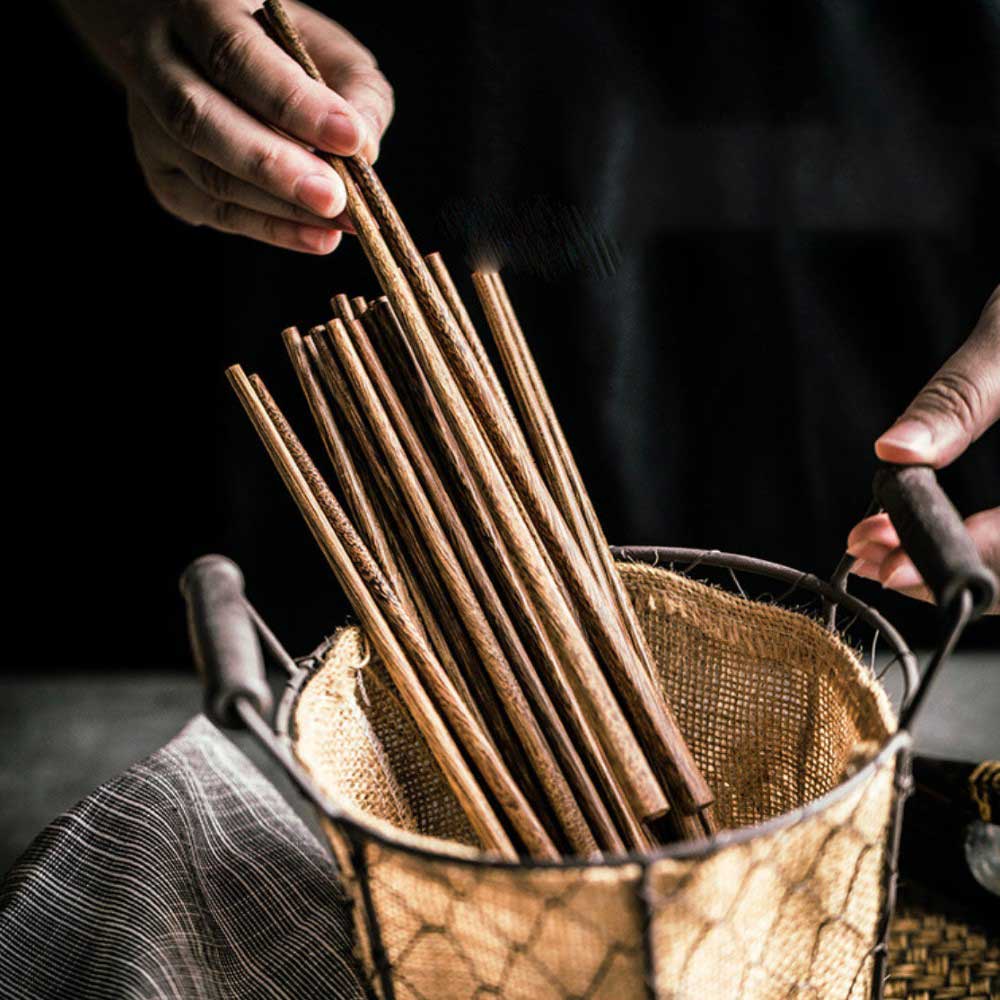 Wooden Chopsticks Set of 4 - Image 16