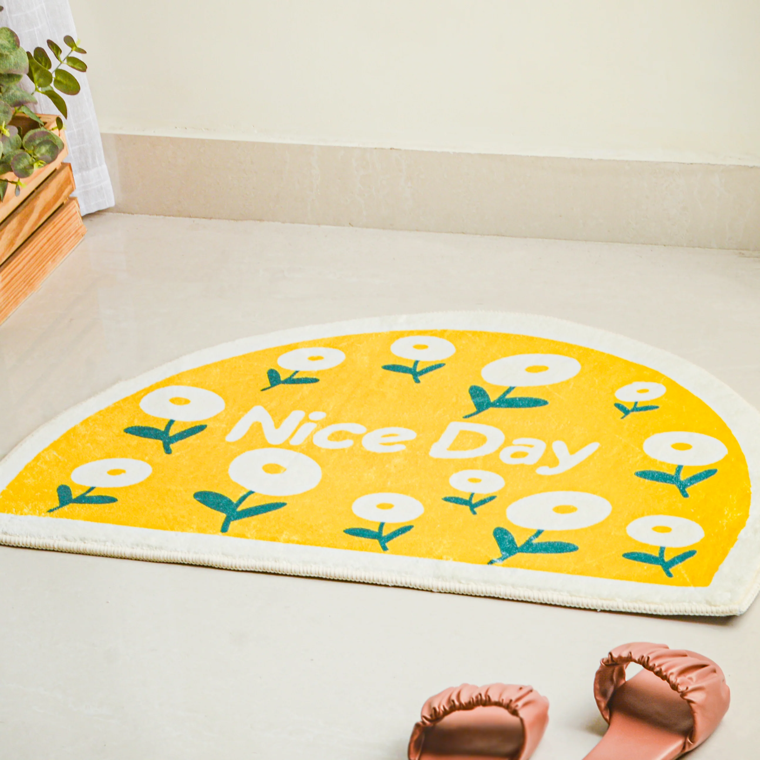 Yellow Semicircle Rug - Image 2