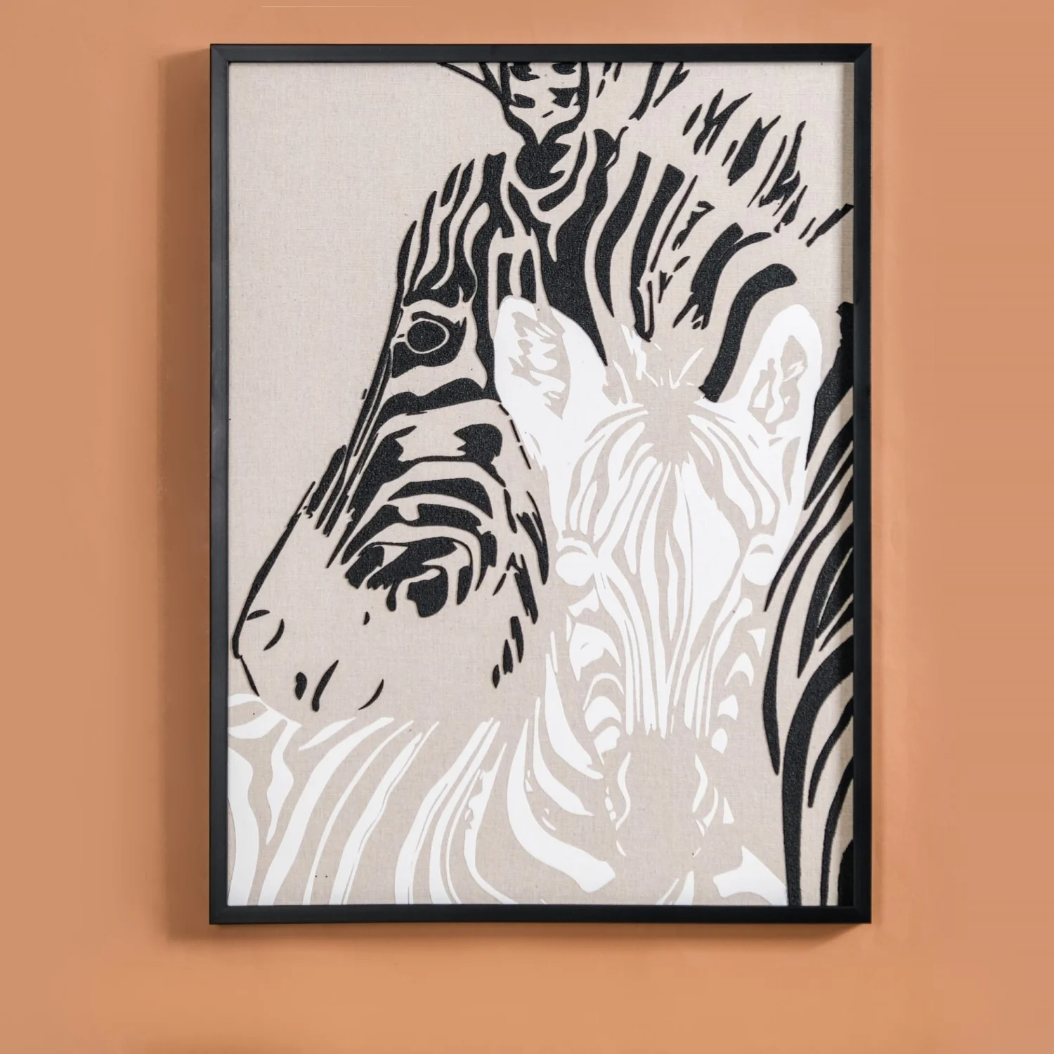 Zebra Design Canvas Wall Art Set Of 2 23x17 Inch - Image 3