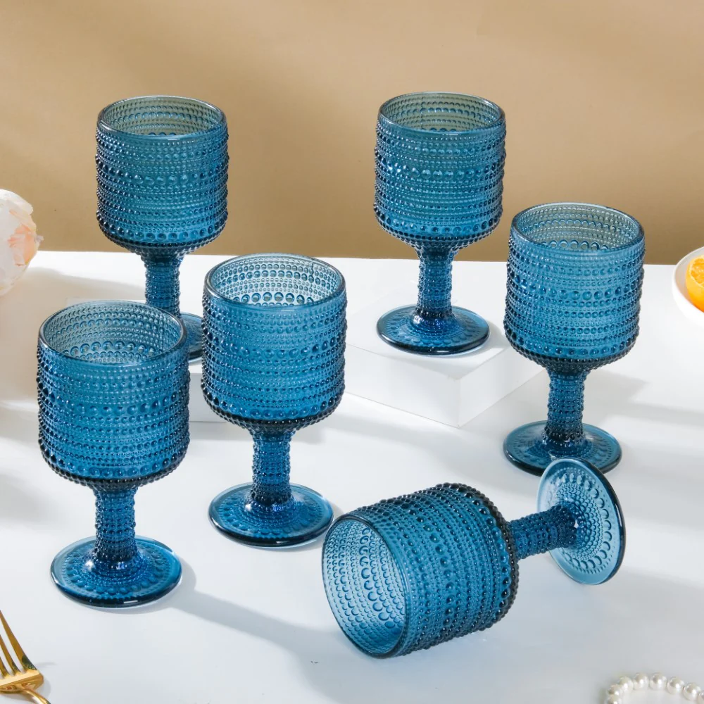 Zesty Wine Glass Blue Set Of 6 250ml